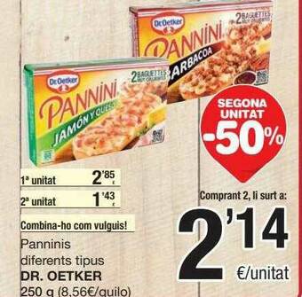 SPAR Fragadis Panninis Diferents Tipus Dr Oetker oferta