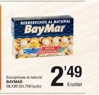 SPAR Fragadis Escopinyes Al Natural Baymar oferta