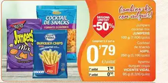 SPAR Fragadis Jumpers Cocktail Mix Jumpers O Cocktail De Snacks Aspil O Aperitiu Burguer Chips Vicente Vidal oferta
