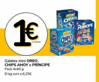 Supeco Galetes Mini Oreo Chips Ahoy O Príncipe oferta