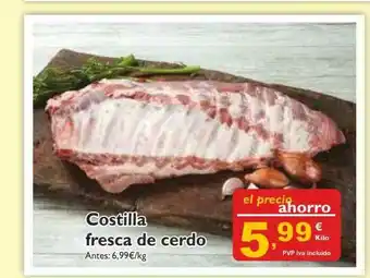 Supermercados La Despensa Costilla Fresca De Cerdo oferta