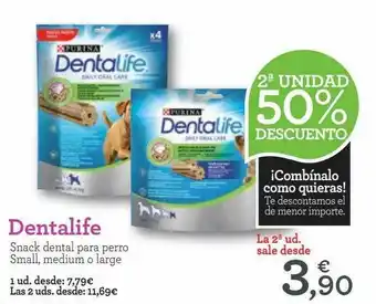 TiendAnimal 2a Unidad 50% Descuento Dentalife Snack Dental Para Perro Small Medium O Large oferta