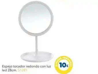 Tiendas MGI Espejo Tocador Redondo Con Luz Led 28cm oferta