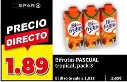 SPAR Bifrutas PASCUAL tropical oferta