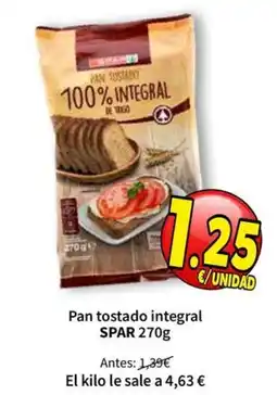 SPAR Spar pan tostado integral oferta