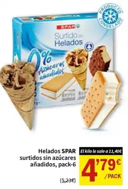 SPAR Helados SPAR surtidos sin azúcares añadidos oferta