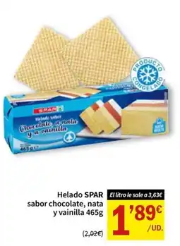 SPAR Helado SPAR sabor chocolate, nata y vainilla oferta