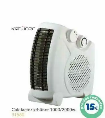 Tiendas MGI Calefactor Krhüner 1000 2000w oferta