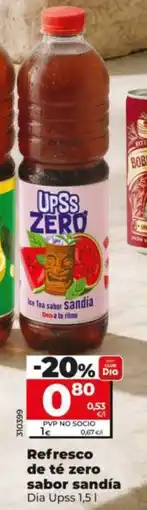 Dia Supermercados Dia Upss refresco de te zero sabor sandia oferta