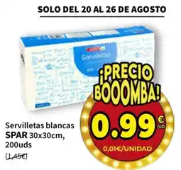 SPAR spar servilletas blancas oferta