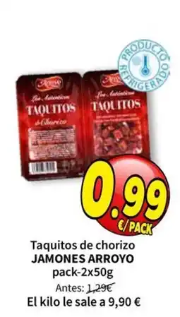 SPAR Jamones Arroyo taquitos de chorizo oferta