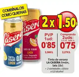 SPAR La Casera tinto de verano limón oferta
