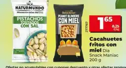 Dia Supermercados Cacahuetes fritos con miel oferta