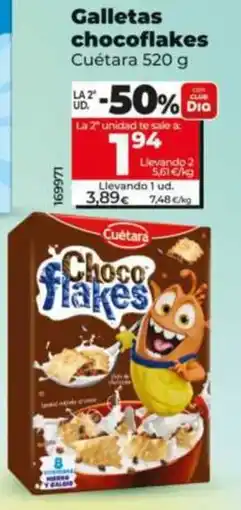 Dia Supermercados Cuetara Galletas chocoflakes oferta