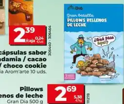 Dia Supermercados Gran dia pillows rellenos de leche oferta