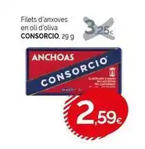Condis Consorcio - filets d'anxoves en oli d'oliva oferta