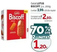 Condis Lotus - gelat biscoff oferta