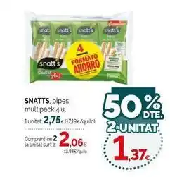 Condis Snatt's - pipes multipack oferta
