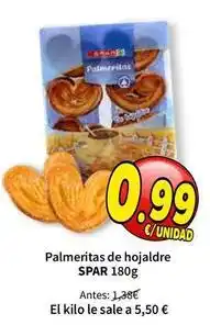 SPAR Spar - palmeritas de hojaldre oferta