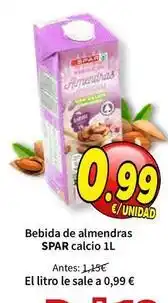 SPAR Spar - bebida de almendras calcio oferta