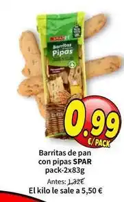 SPAR Spar - barritas de pan con pipas oferta