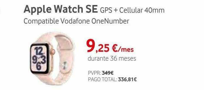 El precio y las condiciones de Vodafone están en el catálogo o el sitio web  que dirigen.