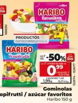 Dia Haribo - gominolas tropifrutti/azúcar favoritos oferta