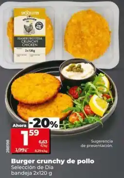 Dia Seleccion de dia - burger crunchy de pollo oferta