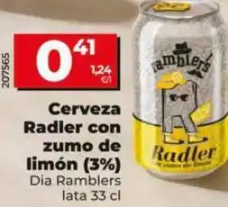 Dia Dia ramblers - cerveza radler con zumo de limon (3%) oferta