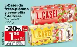 Dia Dia - l-casei de fresa-platano y coco-pina/de fresa oferta