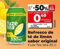 Dia Fuze tea - refresco de te de limon sabor original oferta