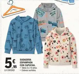 E.Leclerc Sudadera espampada con capucha oferta