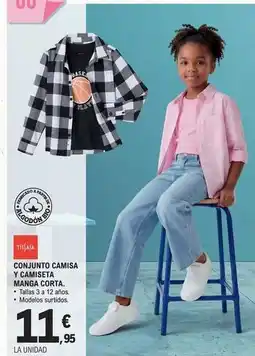 E.Leclerc Tissaia - conjunto camisa y camiseta manga corta oferta