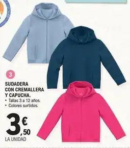 E.Leclerc Sudadera con cremallera y capucha oferta