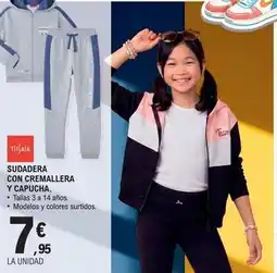 E.Leclerc Tissaia - sudadera con cremallera y capucha oferta