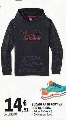 E.Leclerc Sudadera deportiva con capucha oferta