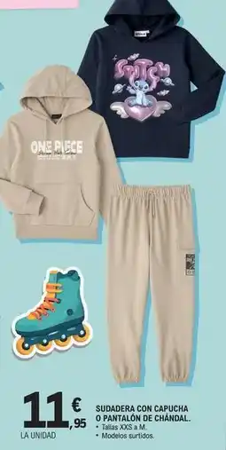 E.Leclerc Sudadera con capucha o pantalon de chandal oferta
