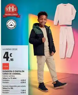 E.Leclerc Tissaia - sudadera o pantalon cargo de chandal oferta