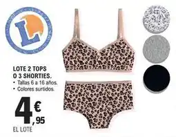 E.Leclerc Lote 2 tops o 3 shorties oferta