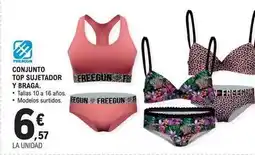 E.Leclerc Freegun - conjunto top sujetador y braga oferta