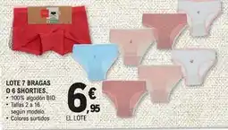 E.Leclerc Lote 7 bragas o 6 shorties oferta