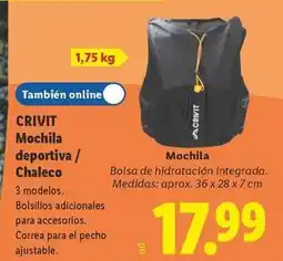 Lidl Crivit - mochila deportiva / chaleco oferta