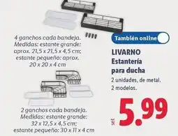 Lidl Livarno - estantería para ducha oferta