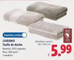 Lidl Livarno - toalla de ducha oferta