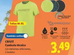 Lidl Crivit - camiseta técnica oferta