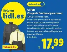 Lidl Crivit - chaqueta funcional para correr oferta