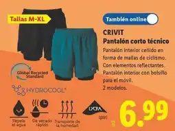 Lidl Crivit - pantalon corto técnico oferta