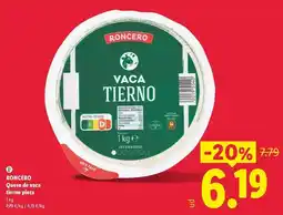 Lidl Roncero - queso de vaca tierno pieza oferta