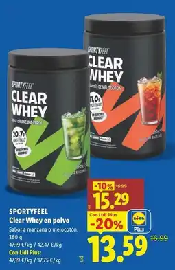 Lidl Clear whey en polvo oferta