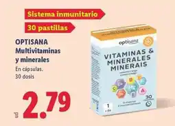 Lidl Optisana - multivitaminas y minerales oferta